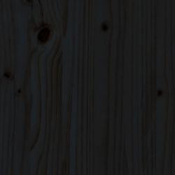 Ławka ogrodowa, czarna, 110x38x45 cm, lite drewno sosnowe