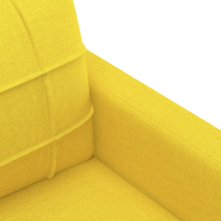 Sofa 2-osobowa, jasnożółta, 140 cm, tapicerowana tkaniną