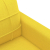 Sofa 2-osobowa, jasnożółta, 140 cm, tapicerowana tkaniną