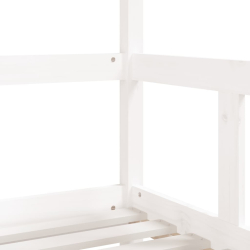Rama łóżka dziecięcego, biała, 70x140 cm, drewno sosnowe