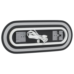 Lustro łazienkowe z LED, 50x20 cm, owalne