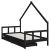 Rama łóżka dziecięcego z szufladami, czarna, 90x190 cm, sosna