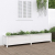 Donica ogrodowa na nóżkach, biała, 199,5x40x39 cm, sosna
