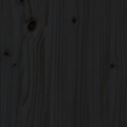 Donica ogrodowa, czarna, 40x40x78 cm, lite drewno sosnowe