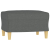 3-osobowa sofa z podnóżkiem, ciemnoszary, 180 cm, tkaniną