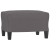 3-osobowa sofa z podnóżkiem, szary, 180 cm, sztuczna skóra