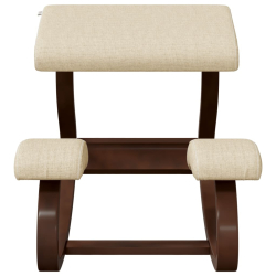 Krzesło klęcznik, kremowe, 48x71x51 cm, sklejka brzozowa