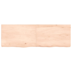 Blat stołu, 120x40x6 cm, surowe drewno dębowe
