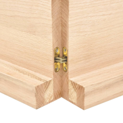 Blat stołu, 120x40x6 cm, surowe drewno dębowe