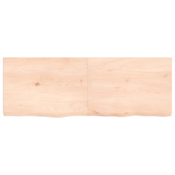 Blat stołu, 140x50x6 cm, surowe drewno dębowe