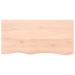 Blat do stołu, 100x50x4 cm, surowe drewno dębowe