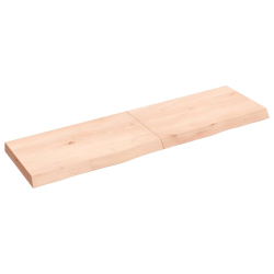 Blat stołu, 140x40x6 cm, surowe drewno dębowe