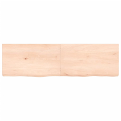 Blat stołu, 140x40x6 cm, surowe drewno dębowe
