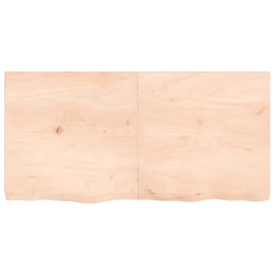 Blat stołu, 120x60x6 cm, surowe drewno dębowe