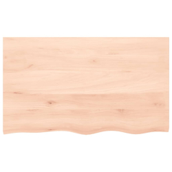 Blat do stołu, 100x60x6 cm, surowe drewno dębowe