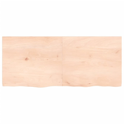 Blat stołu, 140x60x4 cm, surowe drewno dębowe