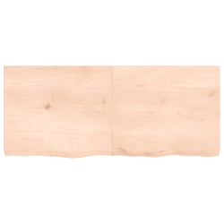 Blat stołu, 140x60x6 cm, surowe drewno dębowe