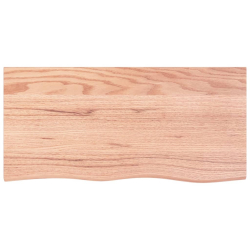 Blat do stołu, jasnobrązowy, 100x50x2 cm, lite drewno dębowe