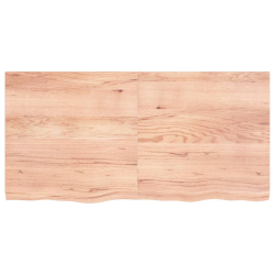 Blat do stołu, jasnobrązowy, 120x60x4 cm, lite drewno dębowe