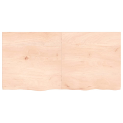 Blat stołu, 120x60x4 cm, surowe drewno dębowe