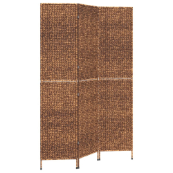 Parawan pokojowy 3-panelowy, brązowy, 122x180 cm, hiacynt wodny