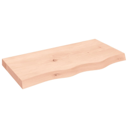 Blat stołu, 80x40x6 cm, surowe drewno dębowe