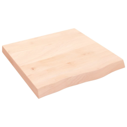 Blat stołu, 60x60x6 cm, surowe drewno dębowe