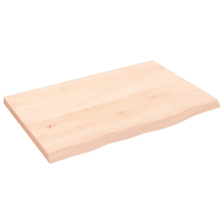 Blat stołu, 60x40x2 cm, surowe drewno dębowe