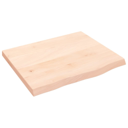 Blat stołu, 60x50x4 cm, surowe drewno dębowe