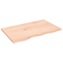 Blat stołu, 80x50x2 cm, surowe drewno dębowe