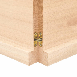 Blat stołu, 200x50x4 cm, surowe drewno dębowe