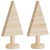 Drewniane choinki do ozdobienia, 2 szt., 30 cm, drewno sosnowe