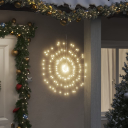 Ozdoby świąteczne ze 140 lampkami LED, 4 szt, ciepła biel, 17cm