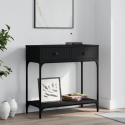 Stolik konsolowy, czarny, 75x34,5x75 cm