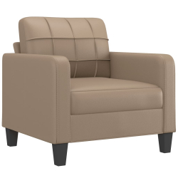 4-osobowa sofa z poduszkami, cappuccino, sztuczna skóra