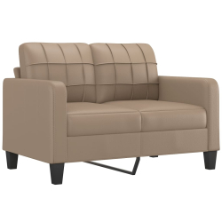 4-osobowa sofa z poduszkami, cappuccino, sztuczna skóra