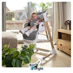 Bo Jungle Krzesełko do karmienia i huśtawka B-Swinging 2-w-1 drewniane