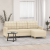 Sofa 3-osobowa, kremowa, 180 cm, tapicerowana tkaniną