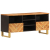 Szafka pod TV, brązowo-czarna 100x33,5x46 cm, lite drewno mango