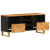 Szafka pod TV, brązowo-czarna 100x33,5x46 cm, lite drewno mango