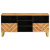 Szafka pod TV, brązowo-czarna 100x33,5x46 cm, lite drewno mango