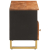 Szafka pod TV, brązowo-czarna 100x33,5x46 cm, lite drewno mango