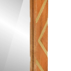 Lustro łazienkowe, 50x70x3 cm, lite drewno mango i szkło