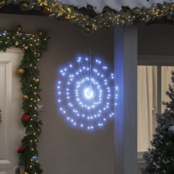 Ozdoby świąteczne, 140 lampek LED, 2 szt., zimna biel, 17 cm