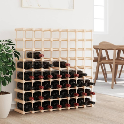 Stojak na 72 butelki wina, 90,5x23x90,5 cm, lite drewno sosnowe