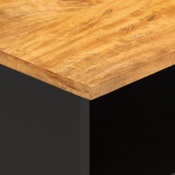 Szafka pod TV, brązowo-czarna 80x33,5x46 cm, lite drewno mango
