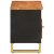 Szafka pod TV, brązowo-czarna 80x33,5x46 cm, lite drewno mango