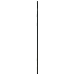 Lustro ścienne, czarne, 30x60 cm, zakończone łukiem, żelazo