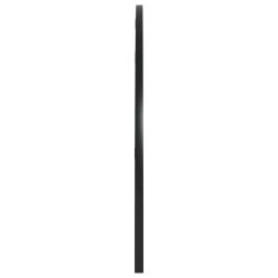 Lustro ścienne, czarne, 100x50 cm, zakończone łukiem, żelazo