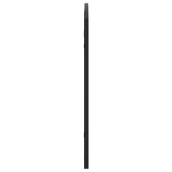 Lustro ścienne, czarne, 100x60 cm, zakończone łukiem, żelazo